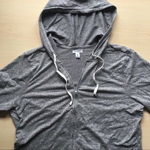 Solid grey old navy zip down sweatshirt size xxl